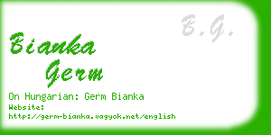 bianka germ business card